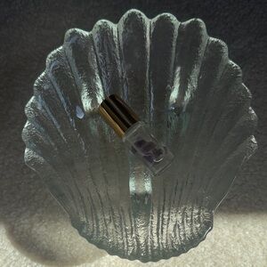 Reclaimed Vintage Translucent Seafoam Green Glass Shell Bowl